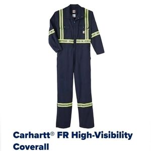 Carhartt FR Flame Resistant Workwear Coveralls Welder Mechanic 391-20 L Blue